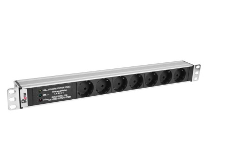 Блок распределения питания -10 R-10-7S-FI-440-Z 7хSchuko 10А базов. горизонт. без вилки  1452591