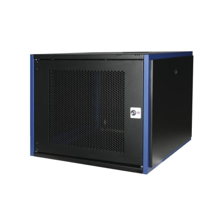 Шкаф настенный 19дюйм 9U 600х600 дв. перф. черн.  DR-620121