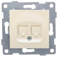 Розетка компьютерная 2-м СП Ugra RJ45 механизм беж.  С11К2-003