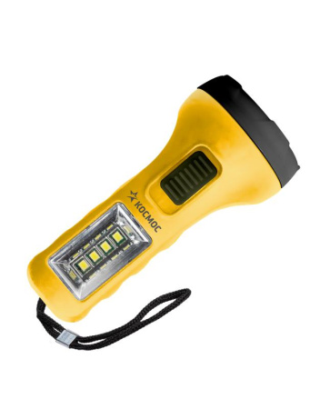Фонарь ручной 0.5ВтLED+4SMD(1Вт) 1xAA корпус ABS-пластик ремешок ручной  KOC119B