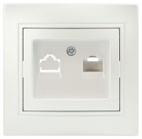 Розетка компьютерная СП Plano 1-303-06 RJ45 IP20 перламутр  Б0053987