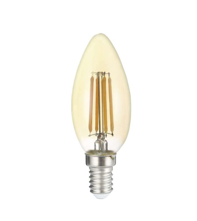 Лампа светодиодная филаментная PLED OMNI 8Вт C35 3000К тепл. бел. E14 230В/50Гц Gold  5020917