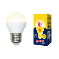 Лампа светодиодная LED-G45-7W/WW/E27/FR/NR Norma 7Вт матовая E27 (упак. картон)  UL-00003823
