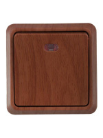 Выключатель 1-кл. ОП Октава 10А IP20 ВС20-1-1-ОД с индикацией дуб  EVO11-K04-10-DC