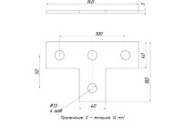 Пластина STRUT Т-образ. 4 отверстия  stpt