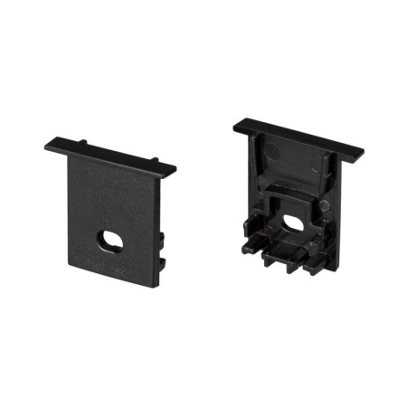 Заглушка SL-COMFORT-1722-F BLACK c отверстием пластик  031778