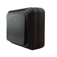 Выключатель 1-кл. ОП Олимп 10А IP20 с подсветкой черн.  2212