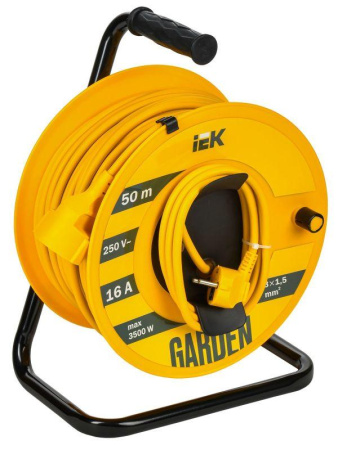 Удлинитель на катушке 1х50м Garden УК50 2P+PE 3х1.5кв.мм  GD-KP20-16-01-50