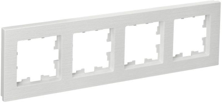 Рамка 4-м BRITE РУ-4-Бр бел. рифленый  BR-M42-51-K01