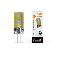 Лампа светодиодная Elementary 5Вт капсульная 3000К тепл. бел. G4 400лм DC 12В  18715