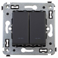 Выключатель 2-кл. СП Avanti "Черный матовый"  4412104