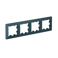 Рамка 4-м AtlasDesign Air изумруд/дым. черн. SE ATN220804