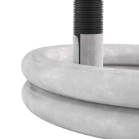 Труба гофрированная двустенная ПНД гибкая дренажная d200мм с геофильтром SN6 перфорация 360град. черн. (уп.35м)  141920A