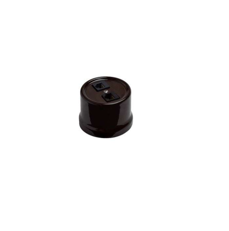Розетка компьютерная 2-м ОП Лизетта RJ45 10А IP20 ретро кат.5E ABS-пластик корич.  B1-302-22