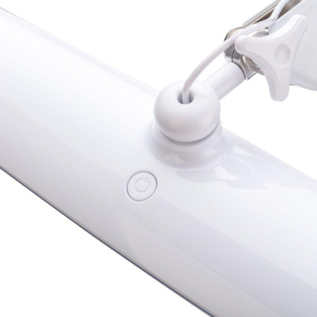 Лампа настольная на струбцине 117LED Blue Stream регулировка яркости бел.  31-0409