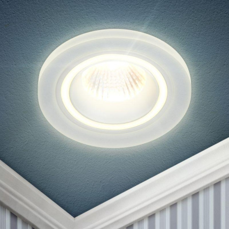 Светильник встраиваемый декоративный DK90 WH MR16/GU5.3 бел.  Б0054358