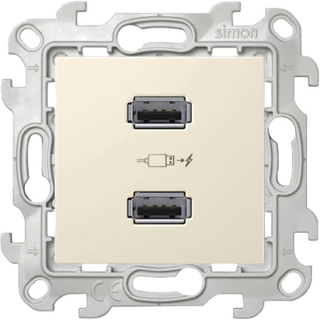 Розетка USB 2-м  24 механизм сл. кость  2411096-031