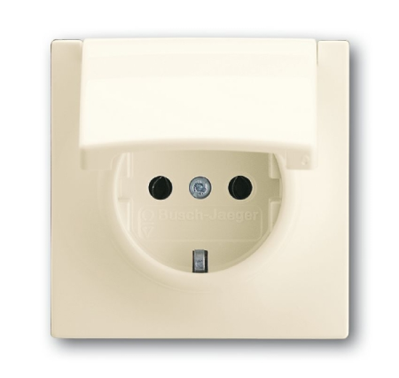 Розетка 1-м СП 1мод. Impuls 16А IP21 250В Schuko с крышкой сл. кость  2CKA002018A1488