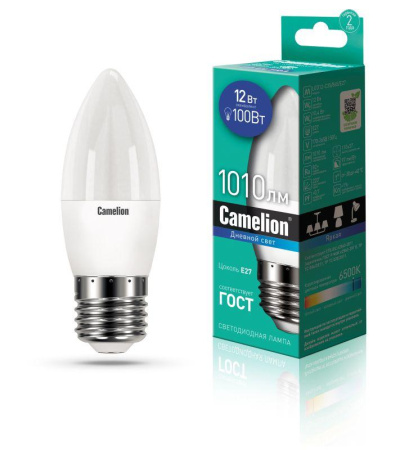 Лампа светодиодная LED12-C35/865/E27 12Вт 220В  13692
