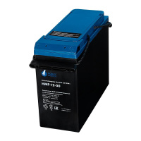 Батарея аккумуляторная HMF-12-50 свинцово-кислотная фронт-терминальная корпус из негорючего пластика 12В/50А.ч ПарусЭлектро HMF-12-50