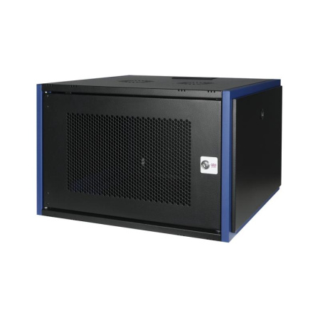 Шкаф настенный 19дюйм 7U 600х600 дв. перф. черн.  DR-620021