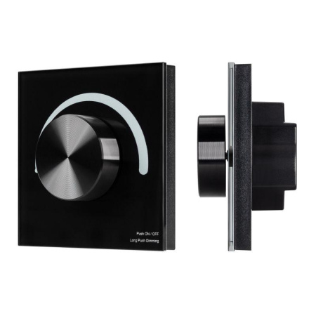 Панель SMART-P91-DIM-G-SUF Black 230В Rotary 2.4G IP20 пластик  028425