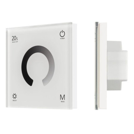 Панель SMART-P4-DIM-G-IN White (12-24В 4х3А Sens 2.4G) (IP20 пластик)  034774