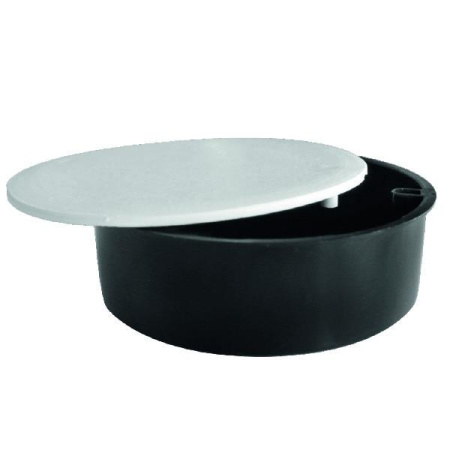 Коробка монтажная У192 d102х30мм крышка IP20 бел./черн.  КМ-500000192-048