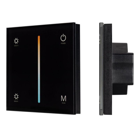 Панель SMART-P21-MIX-G-IN Black (12-24В 4х3А Sens 2.4G) (IP20 пластик)  033765