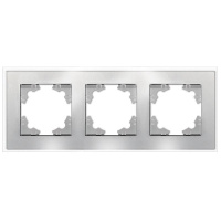 Рамка 3-м Афина стеклянная серебр. UNIVersal 2268
