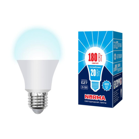 Лампа светодиодная LED-A65-20W/NW/E27/FR/NR Norma 20Вт матовая E27 (упак. картон)  UL-00004029