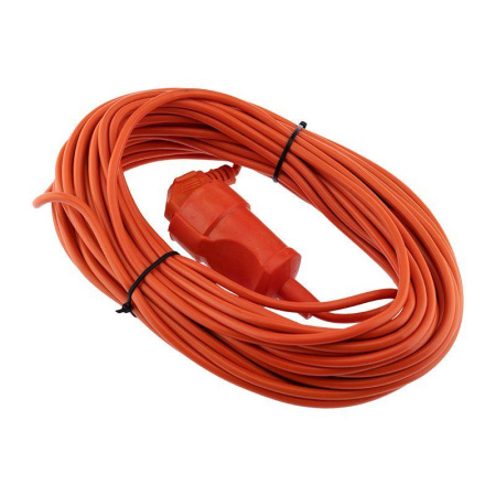 Удлинитель-шнур 1х30м с заземл. 6А IP44 1.3кВт ПВС 3х0.75 оранж.  11-7110