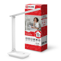 Светильник настольный светодиодный ССО 06Б 12Вт 3000-6500К 600лм сенсор-диммер с подставкой под телефон с адаптером бел.  4690612036519