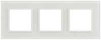 Рамка для розеток и выключателей ЭРА Elegance 14-5103-01М на 3 поста стекло матов. бел.  Б0065836 Рамка для розеток и выключателей ЭРА Elegance 14-5103-01М на 3 поста стекло матов. бел.  Б0065836