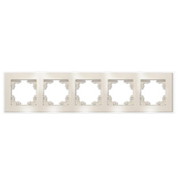 Рамка 5-м Афина стеклянная сл. кость (ivory) UNIVersal 2276
