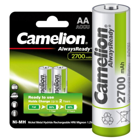 Аккумулятор Always Ready AA-2700mAh Ni-Mh BL-2 NH-AA2700BP2 1.2В  15036