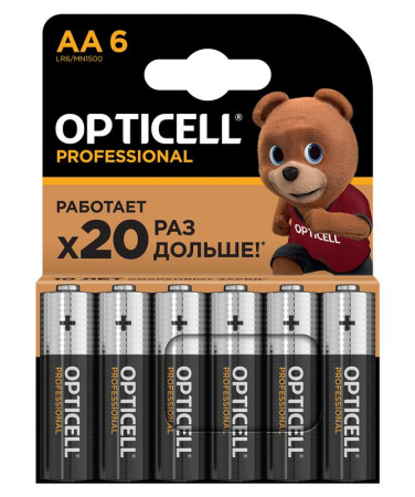 Элемент питания алкалиновый AA/LR6 (блист. 6шт) Professional  5052003