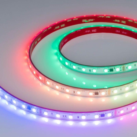 Лента герметичная DMX-PFS-B60-12mm 24В RGB-PX6 (14Вт/м IP68 5060) (бегущий огонь) (уп.5м)  039608
