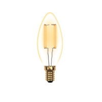 Лампа светодиодная LED-C35-5W/GOLDEN/E14 GLV21GO Vintage форма "свеча" зол. колба упак. картон  UL-00002396