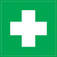 Знак "Медицинская аптечка" 150х150  YPC20-MEDAP-2-010