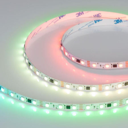 Лента SPI-B60-10mm 12В RGB-PX3-BPT (12Вт/м IP20 5060) (бегущий огонь) (уп.5м)  039179