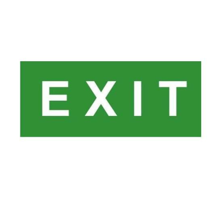 Знак эвакуационный "EXIT" 140х280 (наклейка)  ЭП17 140280