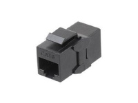 Адаптер проходной (coupler) Keystone Jack RJ45 (8P8C) кат.6 4 пары CA2-KJ-C6-BK черн.  444915
