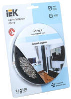 Лента светодиодная ECO LED LSR-3528W120-9.6-IP20-12V 10Вт/м (уп.5м) бел.  LSR1-2-120-20-1-05