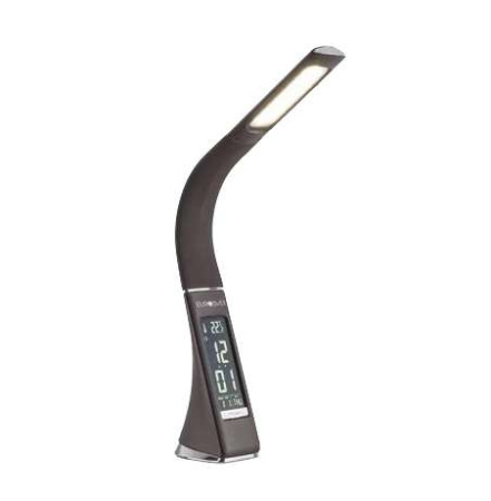 Светильник светодиодный TLD-542 Brown/300лм/5000К/Dimmer настол. часы календ. терм. коричн. 5Вт  UL-00001817