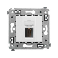 Розетка HDMI 1-м СП Avanti "Белое облако" тип А-А  4400253