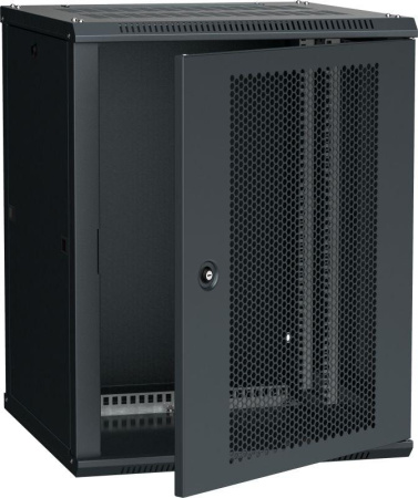 Шкаф LINEA W 15U 600х600мм перфорированная дверь RAL9005  LWR5-15U66-PF