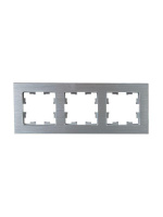 Рамка 3-м BRITE РУ-3-1-БрА металл алюм.  BR-M32-M-K47