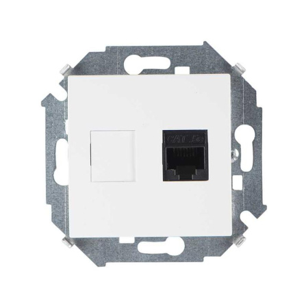 Розетка компьютерная  15 RJ45 кат.5E AMP механизм бел.  1591551-030