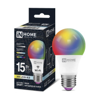 Лампа светодиодная LED-A60-RGBW-SMART 15Вт 230В димм. E27 3000-6500К 1450лм  4690612050034